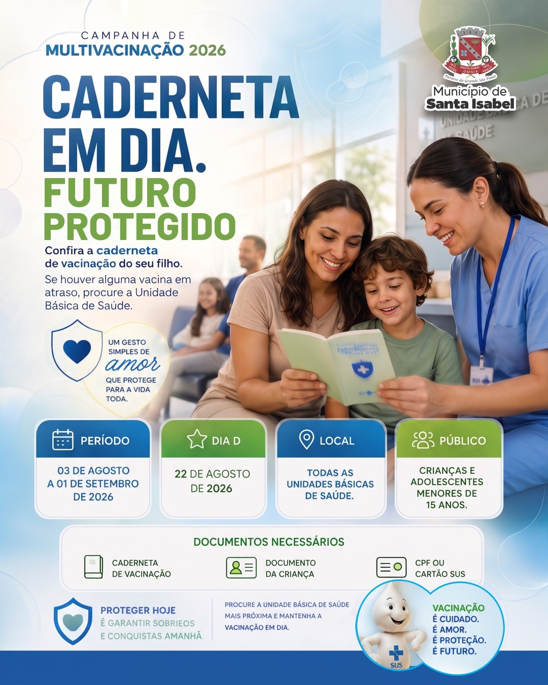 Santa Isabel inicia Campanha de Multivacinação para crianças e adolescentes