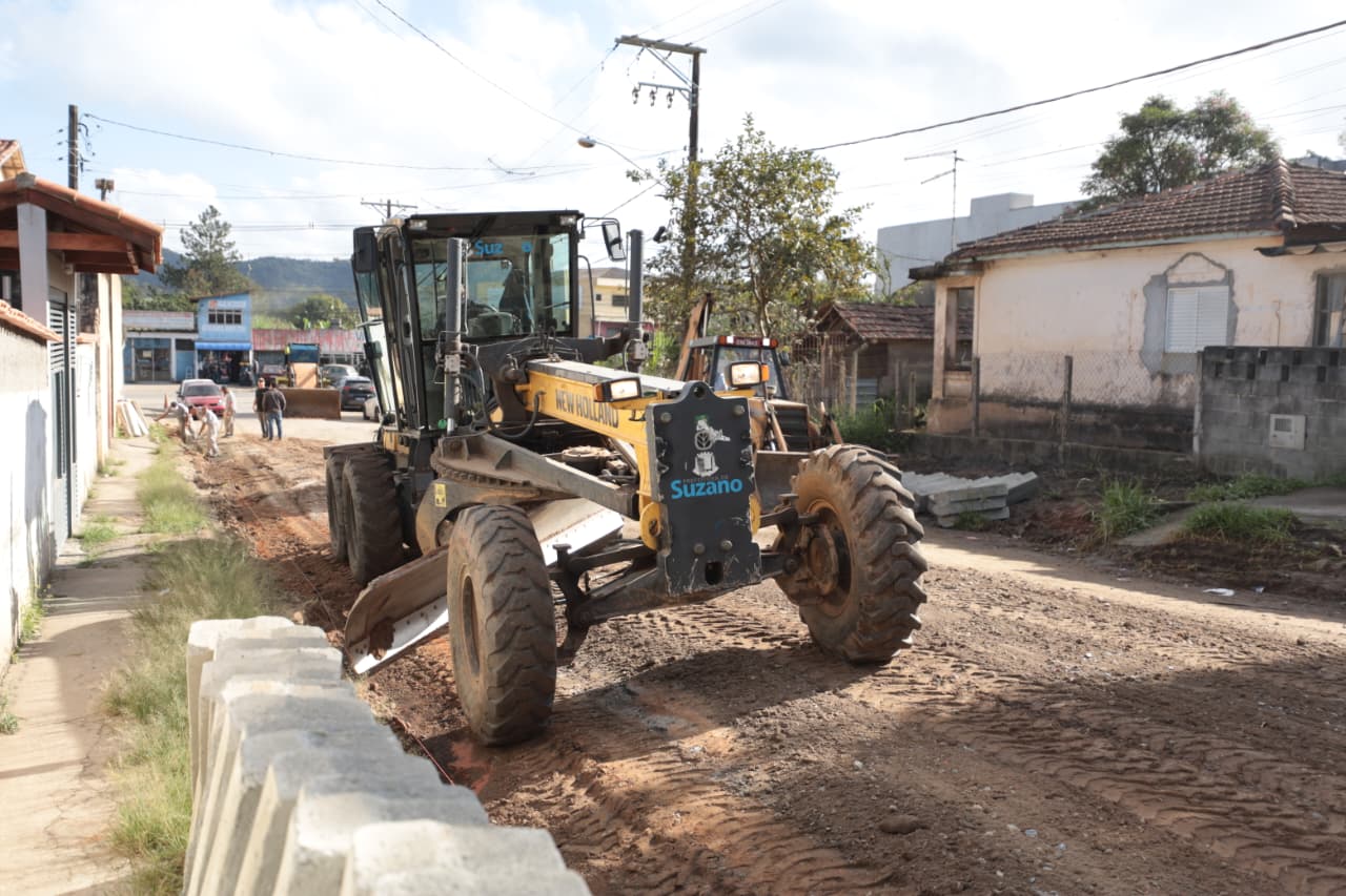 Obras de pavimentação no Jardim Amazonas e Vila Real Santista começam em Suzano