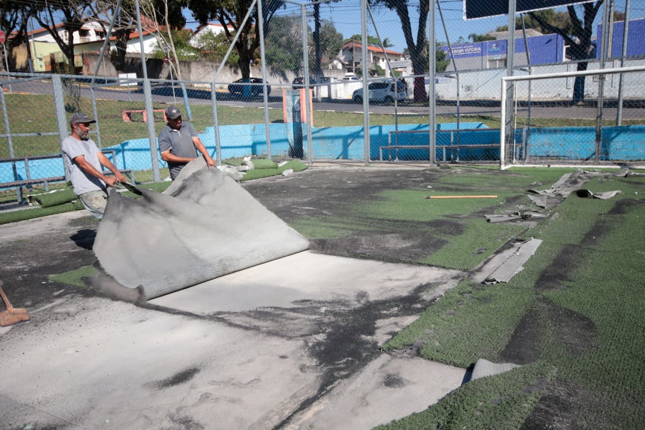 Praça do Jardim Vitória passa por revitalização completa em Suzano