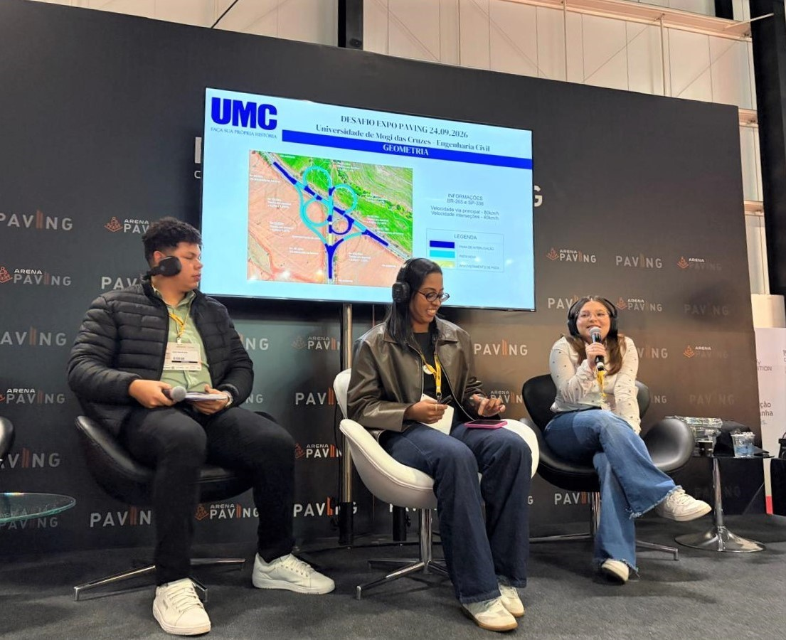 Alunos da Engenharia Civil da UMC são premiados no Desafio Paving Expo 2026